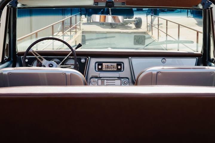 1972 Chevrolet K5 Blazer in silver, restored by Morgan Muscle Cars in Pelham, Alabama