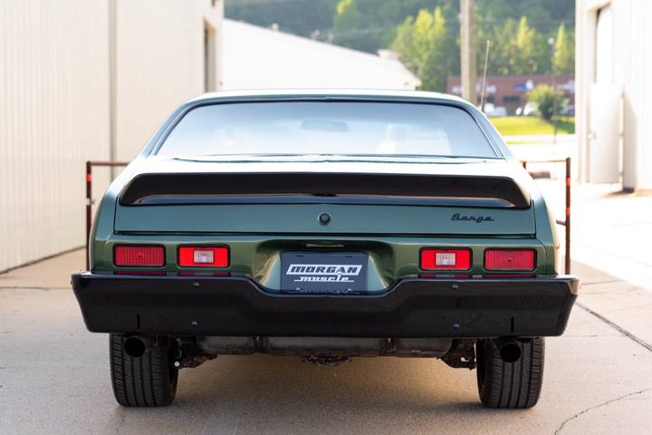 1973 Chevrolet Nova in olive green, restored by Morgan Muscle Cars in Pelham, Alabama